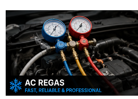 Vehicle AC gas refill and regas service